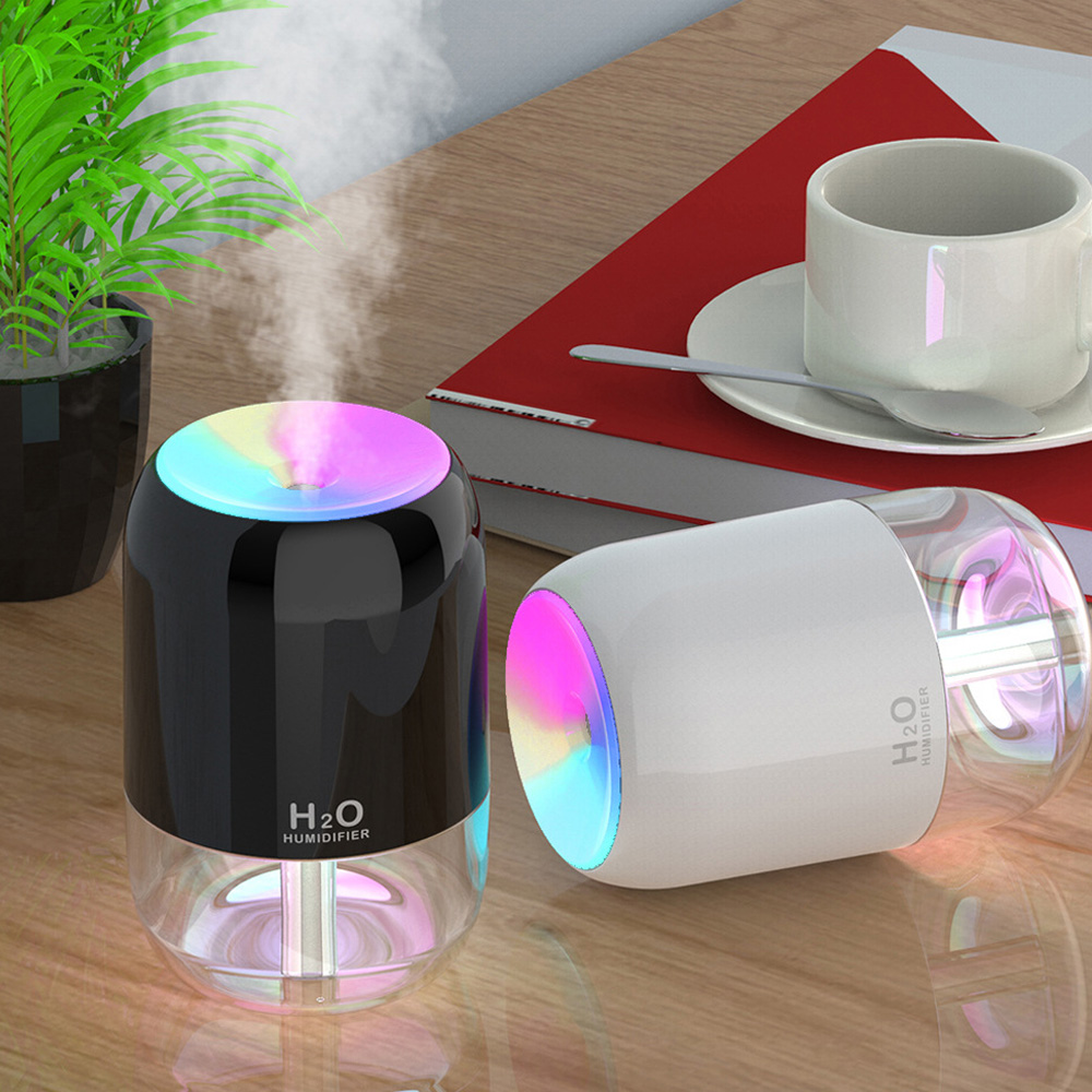 新款炫彩灯加湿器USB跨境家用卧室大雾车载桌面大容量氛围灯香薰