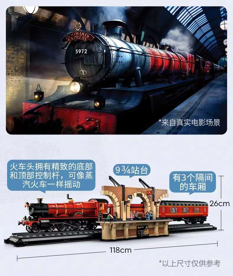 Hogwarts Express Collector's Edition Train platform Harry Potter series Boys' building block toys details Picture