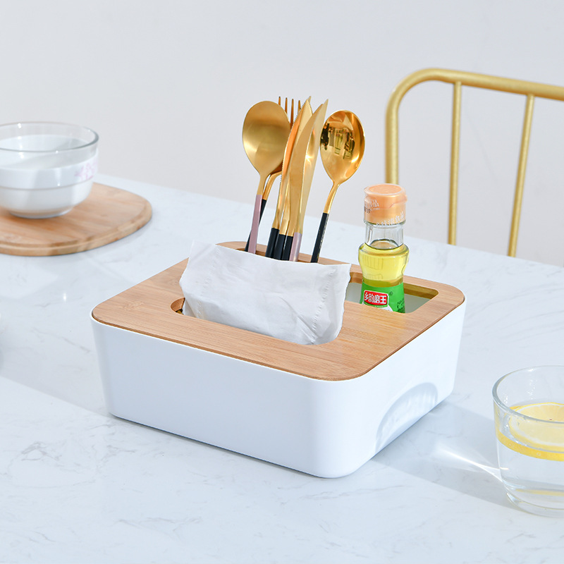 Multi-Functional Paper Box Creative Home Desktop Tissue Box Restaurant Coffee Table Remote Control Debris Storage Paper Box Item Picture