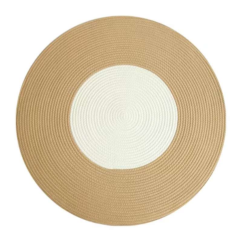 草编大垫子白底实物图