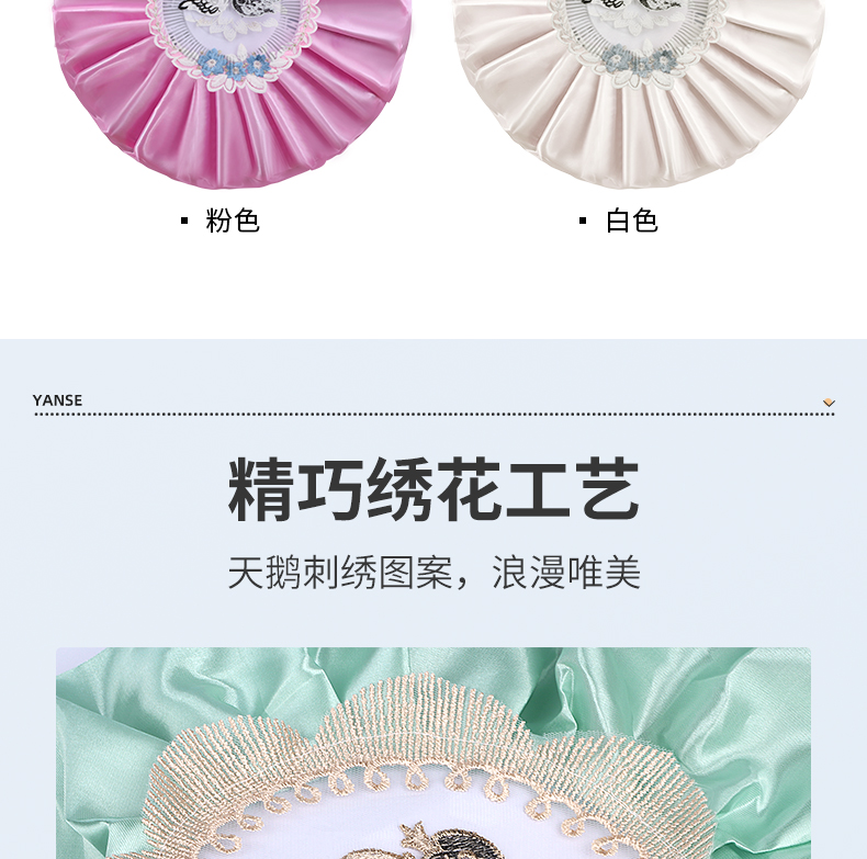 落地式电风扇罩子防尘罩立式全包圆形蕾丝保护罩电扇套子包电机缎详情10