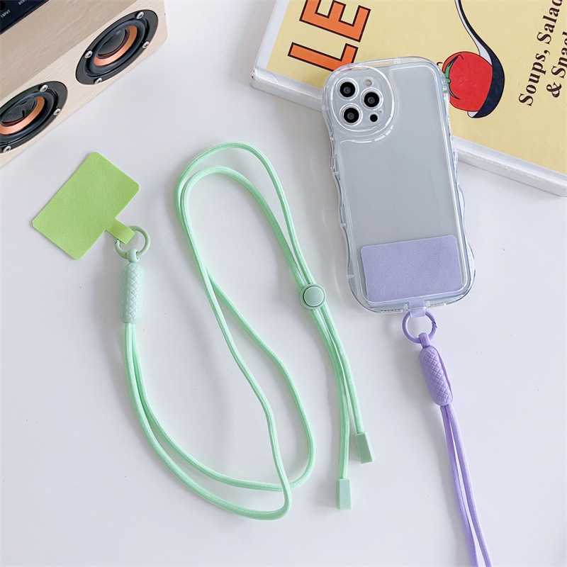 菱形椭圆头编织手机挂绳配彩色垫片 挂脖绳斜挎绳 手机挂绳手机链 单色挂绳 彩色挂绳详情图14