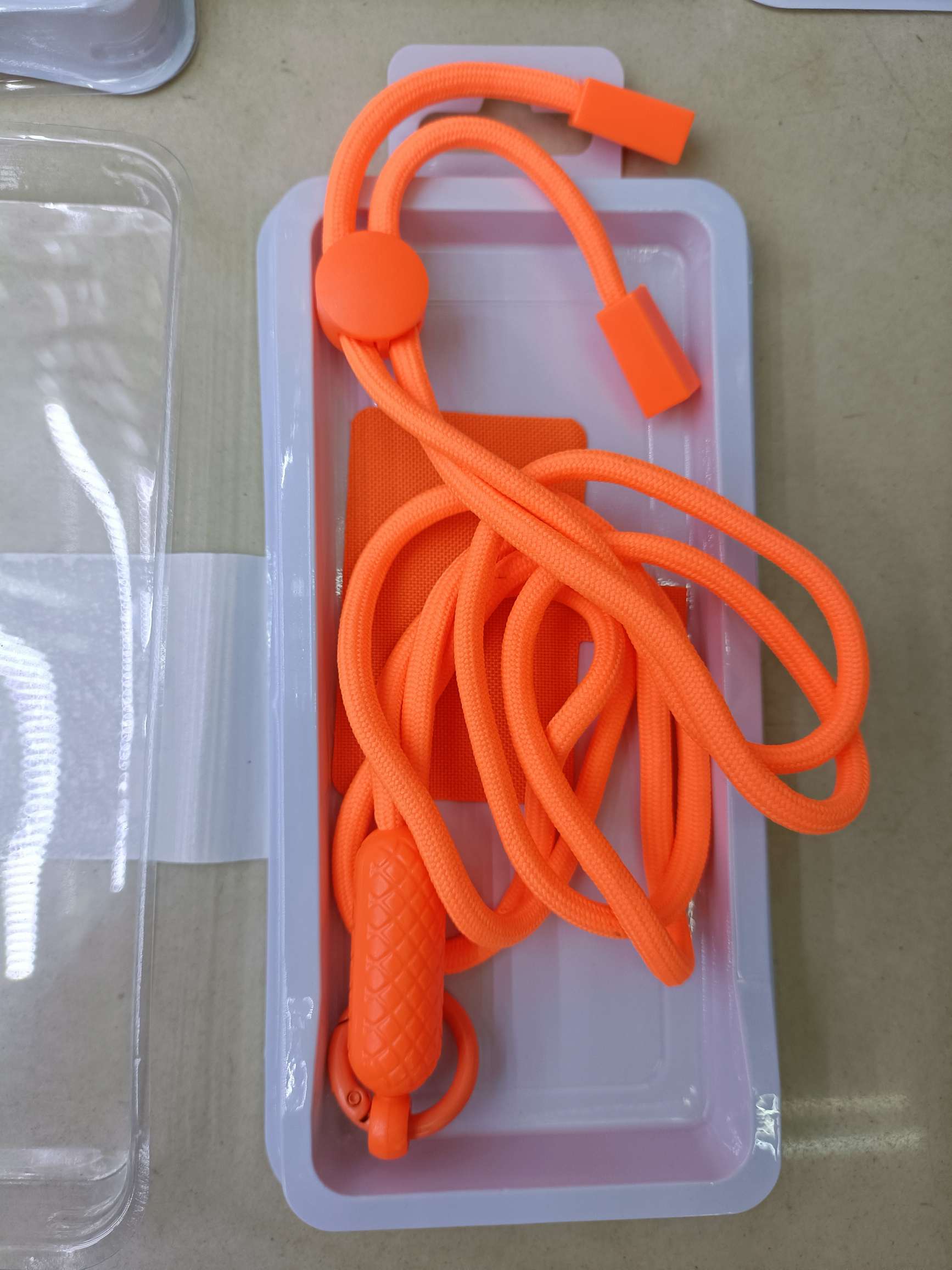 菱形椭圆头编织手机挂绳配彩色垫片 挂脖绳斜挎绳 手机挂绳手机链 单色挂绳 彩色挂绳详情图4