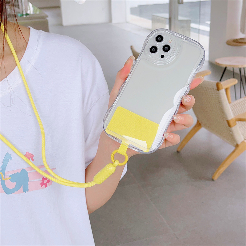 菱形椭圆头编织手机挂绳配彩色垫片 挂脖绳斜挎绳 手机挂绳手机链 单色挂绳 彩色挂绳详情图15