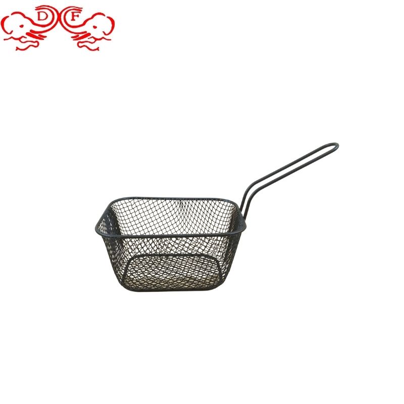 DF68369 French fries, blue Square, blue Stainless Steel, blue Gold plating, blue Mini Bestseller, Blue mini Rice Hole basket, kitchenware, DF trading house