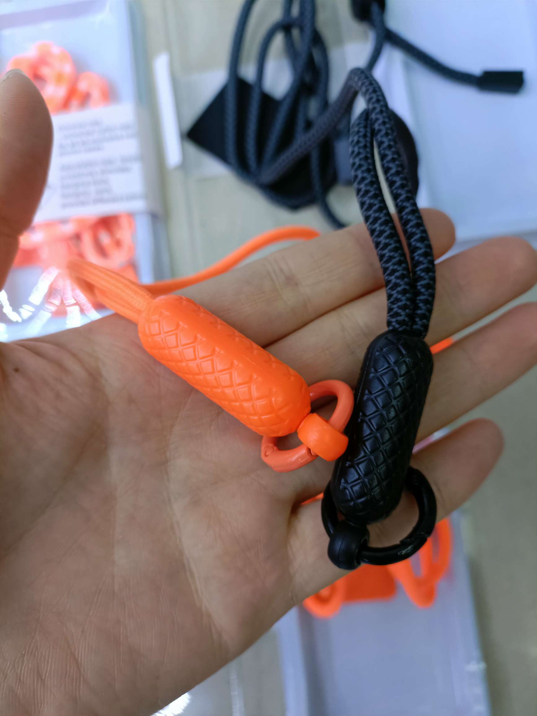 菱形椭圆头编织手机挂绳配彩色垫片 挂脖绳斜挎绳 手机挂绳手机链 单色挂绳 彩色挂绳详情图11