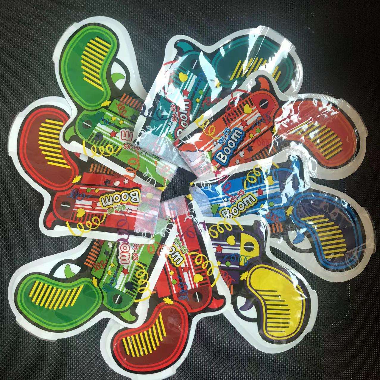 Festive firework tubes, wedding props, year-end party children's aluminum foil automatic inflatable guns