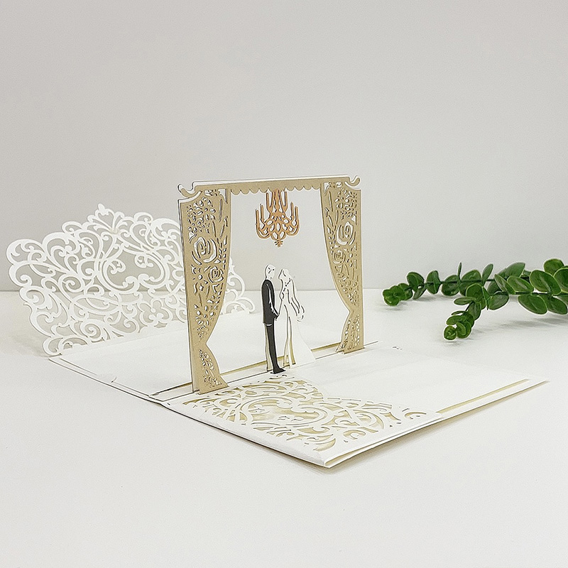 2023 New High-End Custom Europe, Middle East And Africa 3D Elegant Laser Hollow Bride Bride Wedding Invitation Invitation Card Invitation Card Manufacturers Direct Sales Application Scenario