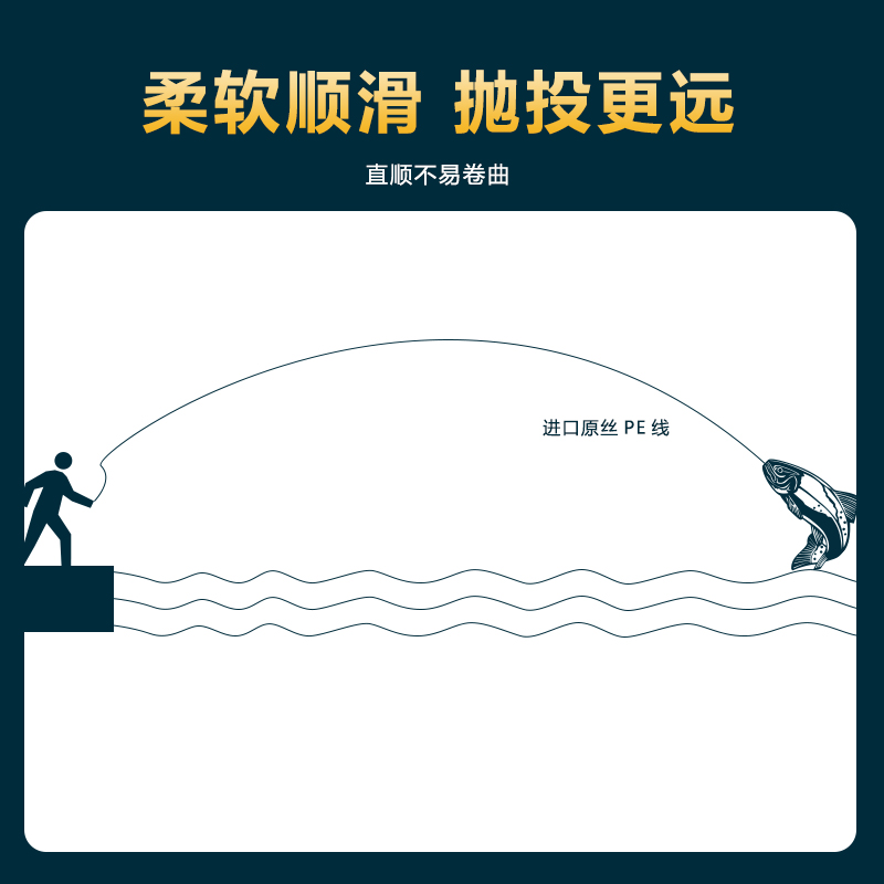 12 series imported strong horse fish line sub-special PE line long-range strong pull giant anti-bite authentic fishing main line Application Scenario