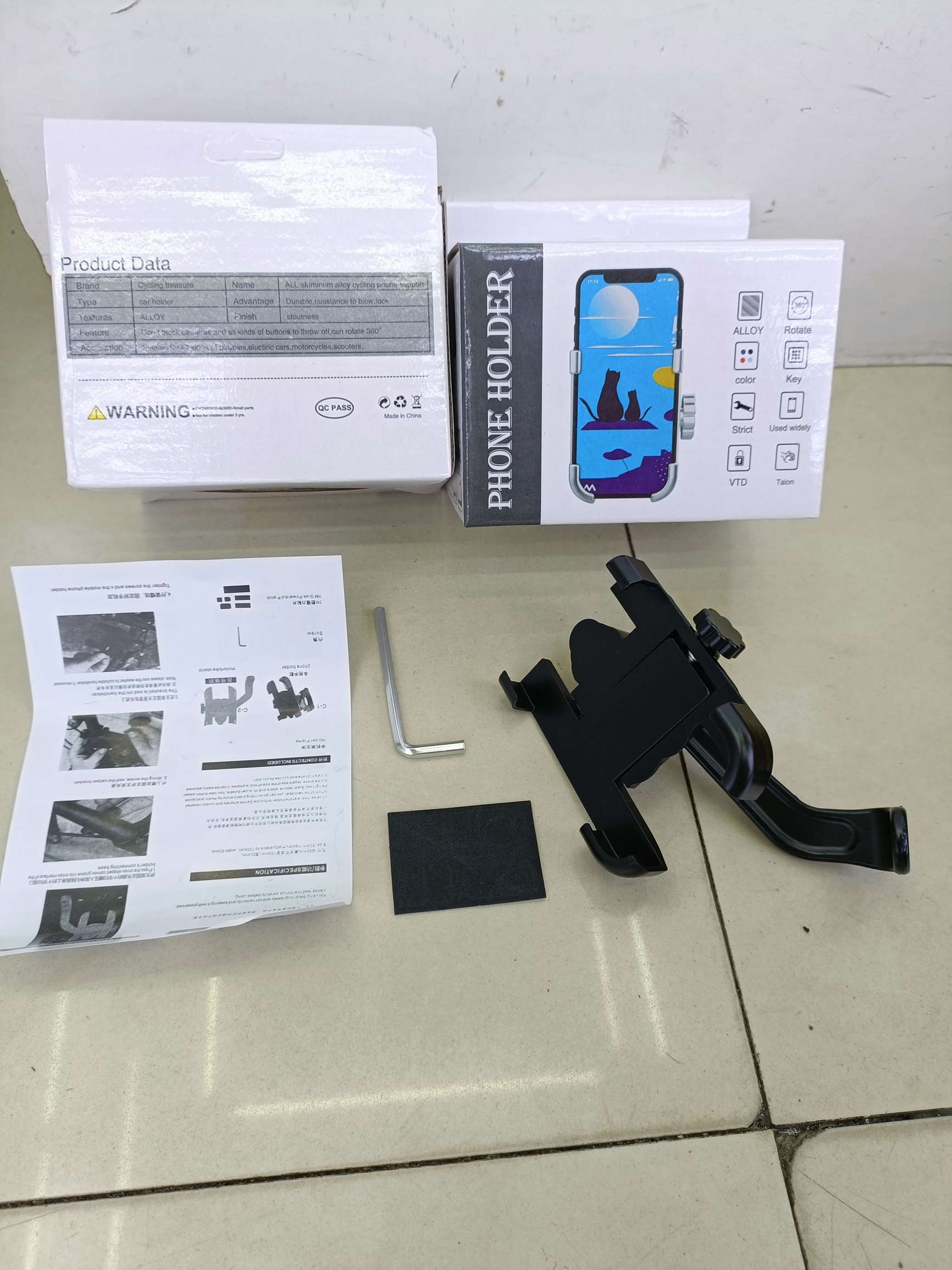 Bicycle Bicycle motorcycle metal mobile phone stand C1 bicycle phone stand /C2 motorcycle phone stand Application Scenario