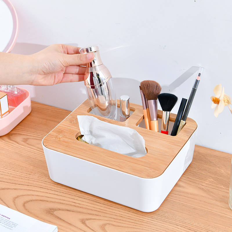 Multi-Functional Paper Box Creative Home Desktop Tissue Box Restaurant Coffee Table Remote Control Debris Storage Paper Box Application Scenario