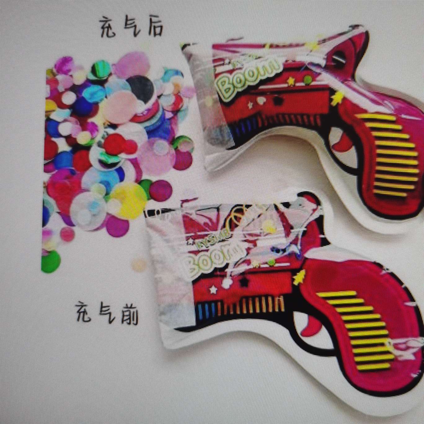 Festive firework tubes, wedding props, year-end party children's aluminum foil automatic inflatable guns Specification image