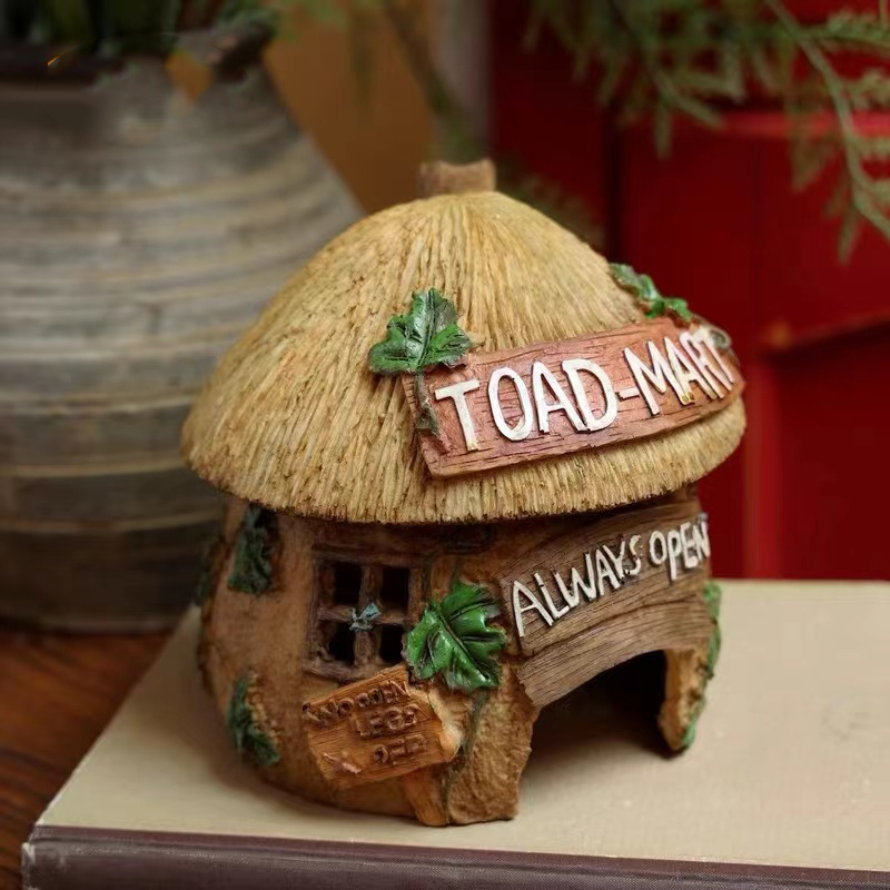 蘑菇房/花园摆件白底实物图