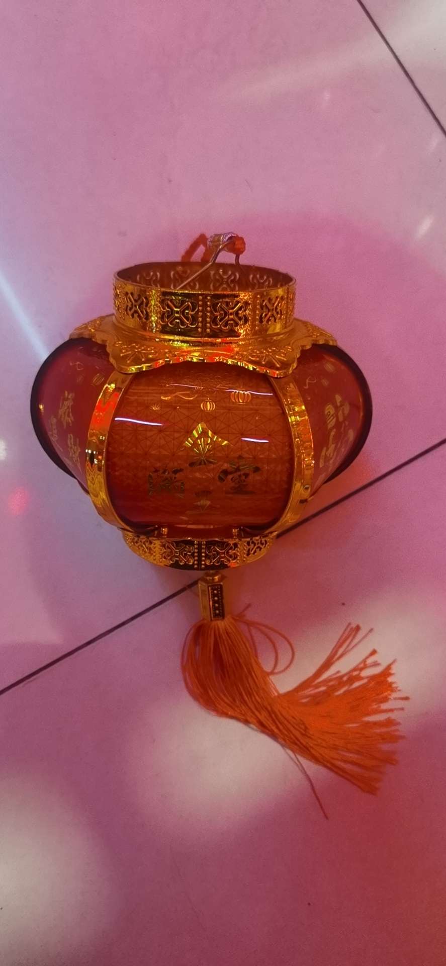 Intangible cultural heritage festival supplies, rotating lanterns, wedding decorations, small lanterns, flocked street stalls, popular office decorations, artistic lanterns Specification image
