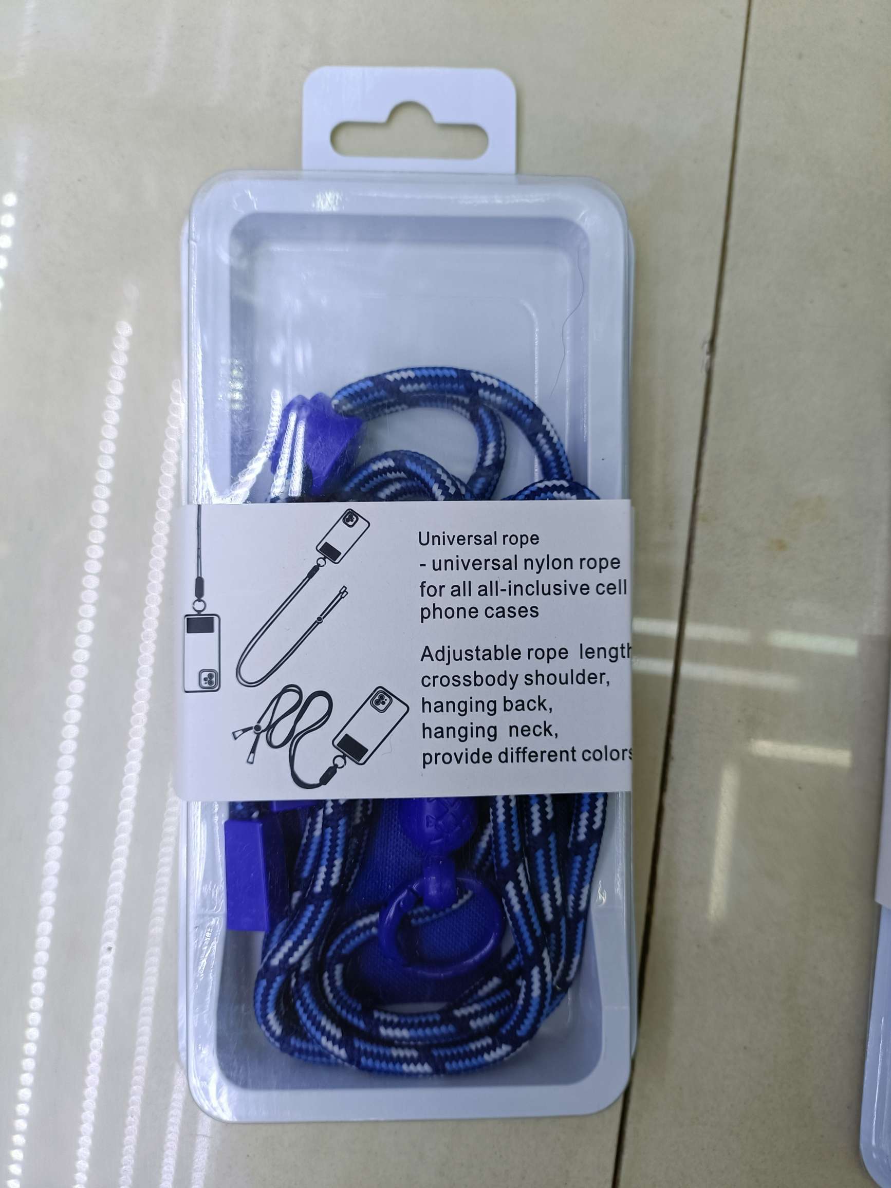 菱形椭圆头编织手机挂绳配彩色垫片 挂脖绳斜挎绳 手机挂绳手机链 单色挂绳 彩色挂绳详情图8