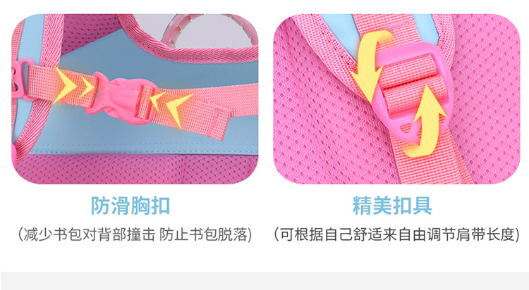 时尚减压颜值担当夏日配色清新撞色款护脊书包LZJ-2654详情5