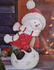 圣诞雪人，每件2个，彩色照片盒，单个包装，花园摆件