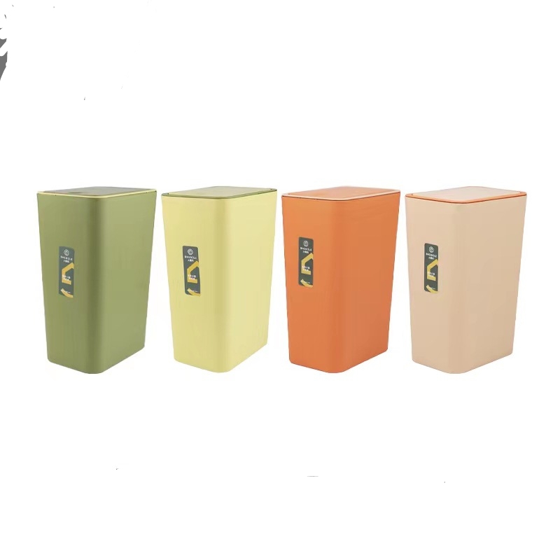 X111-2056 Press-type crevice trash can with lid, 10L for kitchen, bathroom, living room and bedroom detail image 6