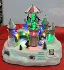 圣诞摆件，企鹅房子，带灯，带音乐，可装饰