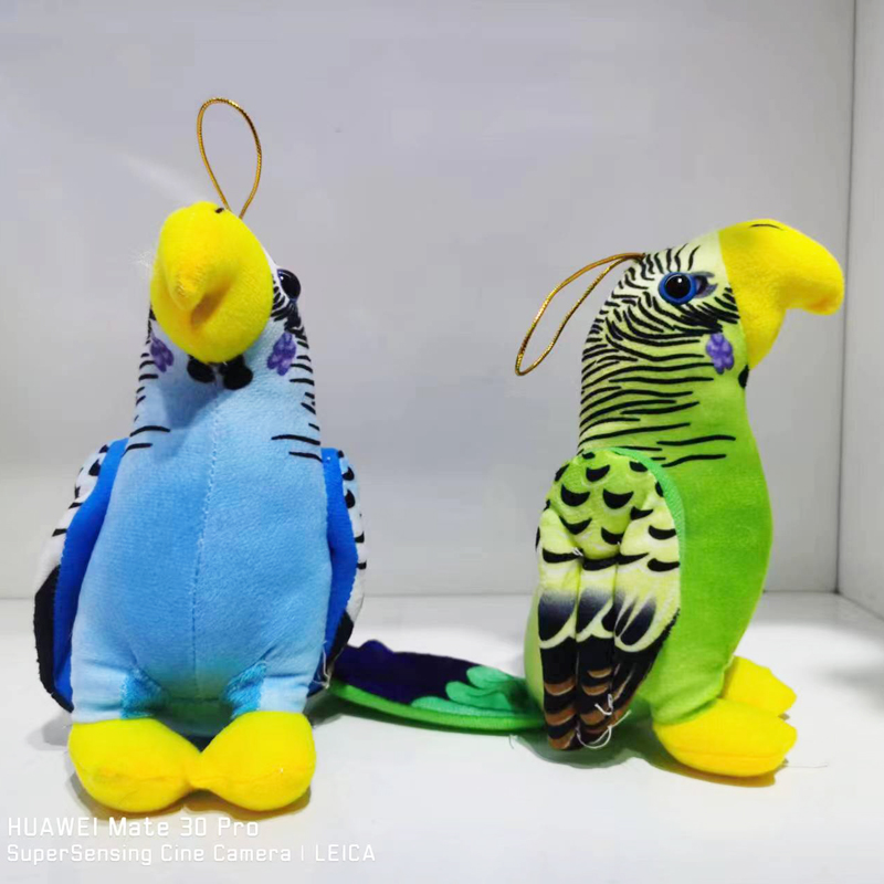 新款毛绒儿童玩具动物公仔三个尺码可绣花LOGO的毛绒彩色鹦鹉详情2
