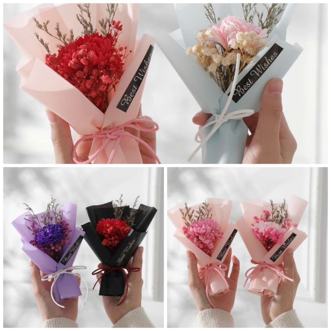 康乃馨小花束香皂花永生花母亲节礼品