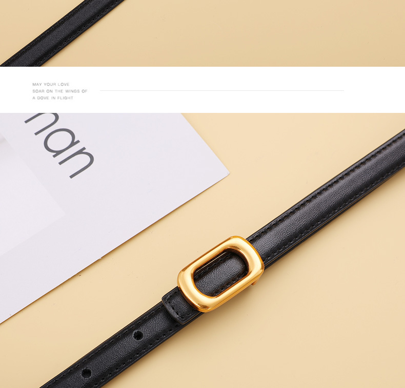 夏季新款真皮细腰带女士百搭牛仔裤西裤皮带牛皮装饰连衣裙子配饰详情11