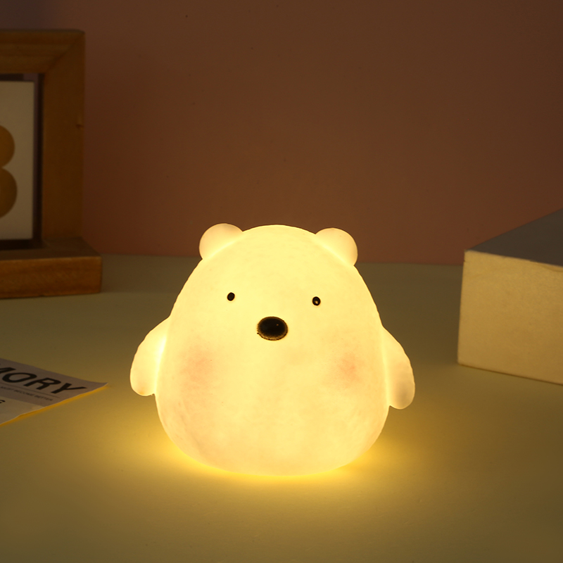 小熊小夜灯/LED灯/搪胶摆件产品图