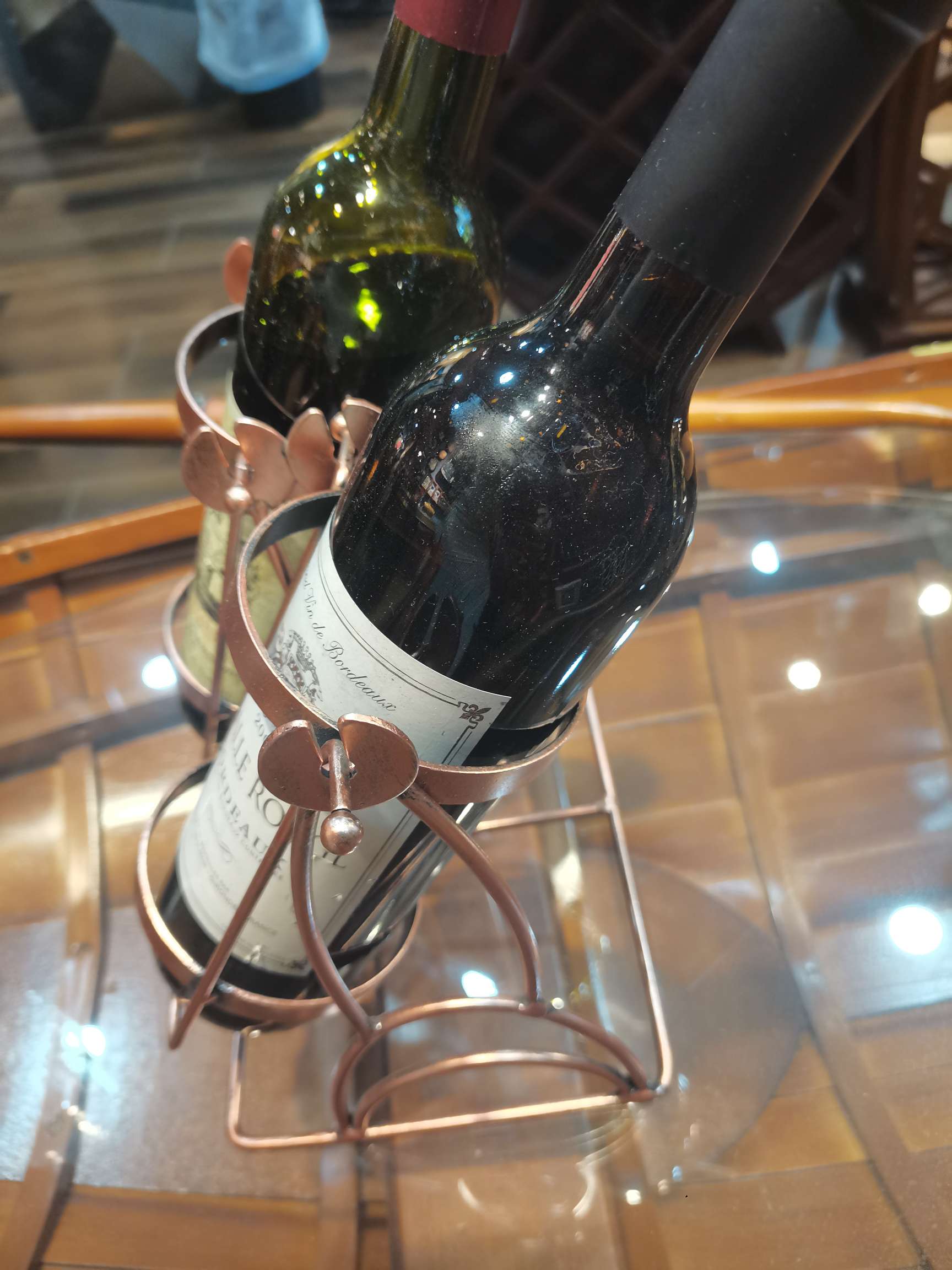 Iron Art Creative Can Move Vintage Decorative Wine Rack Home Furnishings Specification drawing