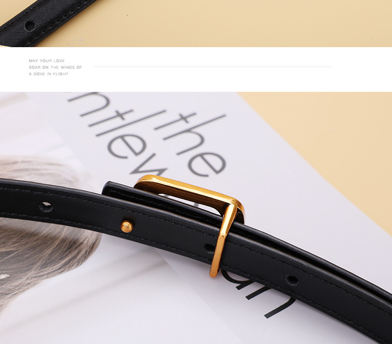 夏季新款真皮细腰带女士百搭牛仔裤西裤皮带牛皮装饰连衣裙子配饰详情12