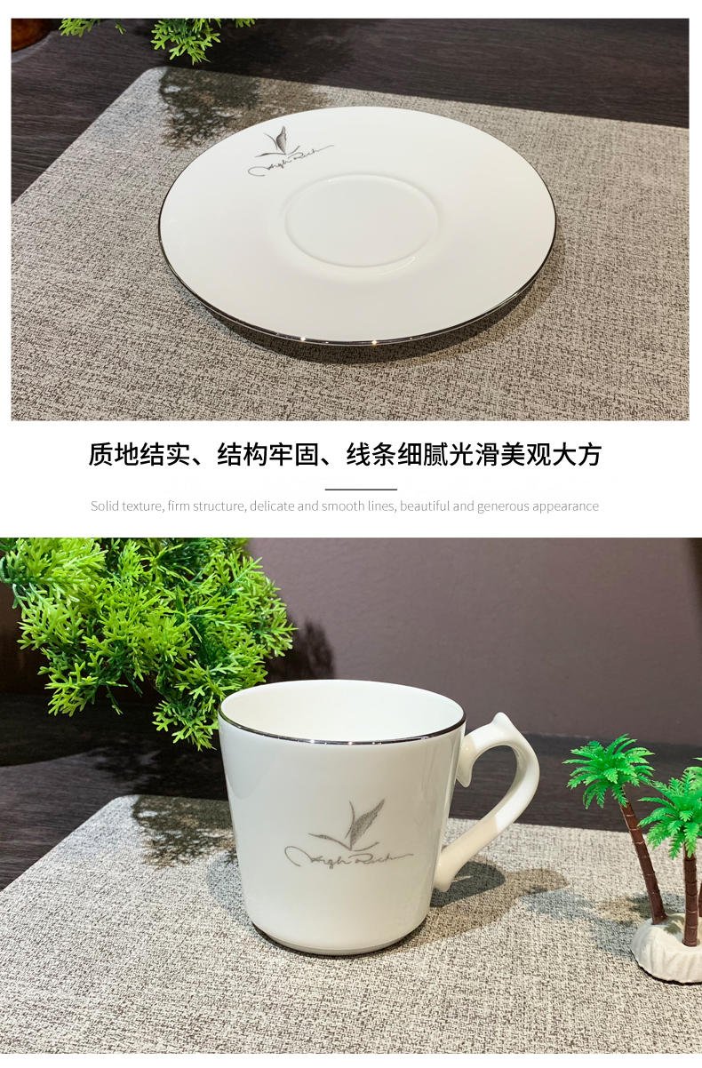 酒店用品圆桌摆台餐具八件套 公司单位包厢餐具碗碟套装陶瓷碗盘翅碗勺子批发详情7