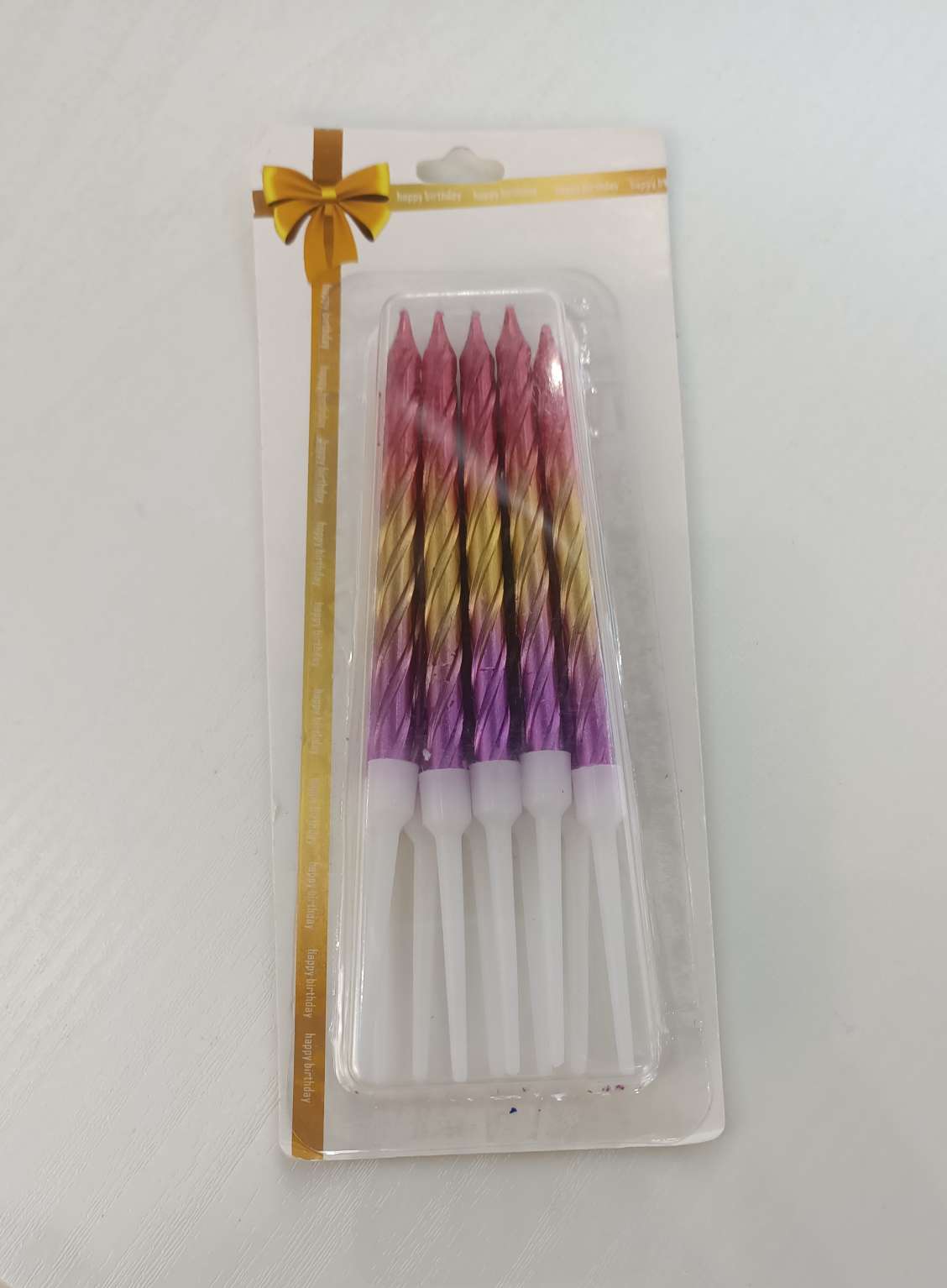 枫林十支装镀金渐变色＋吸卡生日蜡烛热销款图