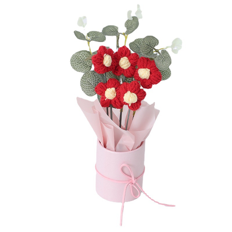 Valentine's Day gifts: Small buckets, wool flowers, small bouquets, flower arrangements with light threads, and Mother's Day gifts: artificial flowers detail image 7