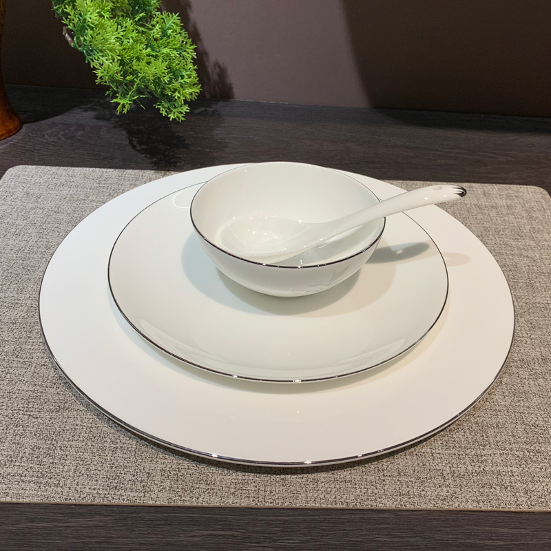 摆台八件套/酒店用品/陶瓷餐具/餐具/翅碗/汤勺产品图