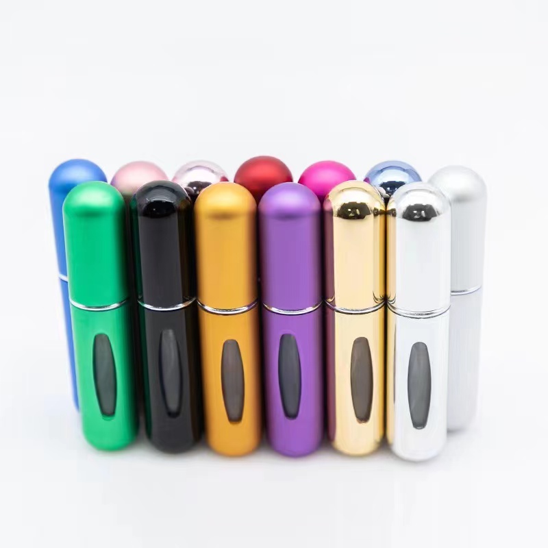 Perfume Dispenser Bottle Small Sample Bottle From The Pump Spray Bottle Aluminum Pressing Perfume Bottle Foreign Trade Wholesale Specification drawing