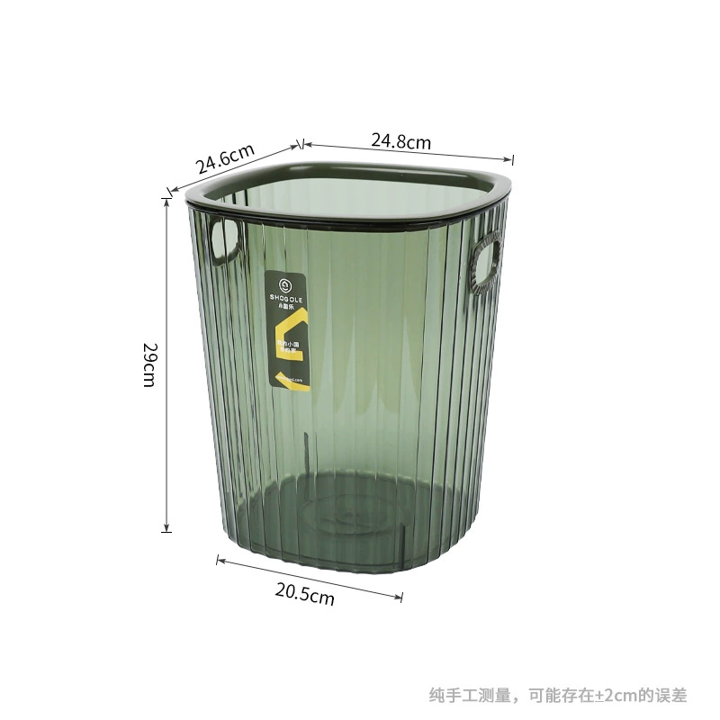 X111-2756PET trash can, double-ear hand-held round pressure ring storage bucket, placed on the living room floor for pressing garbage and paper baskets detail image 5