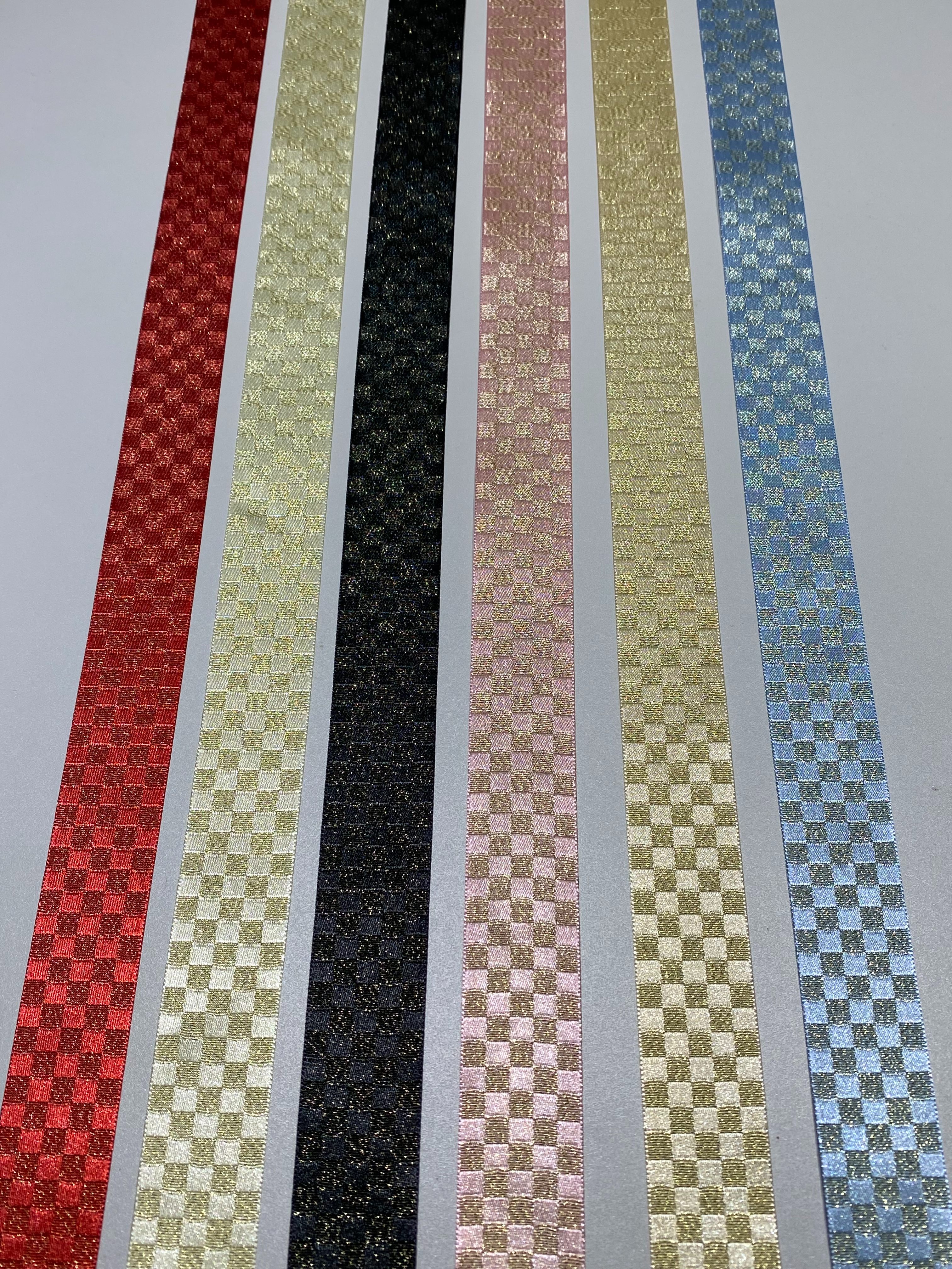 鉴鉴新品织带 金葱棋盘格 DIY创意辅料