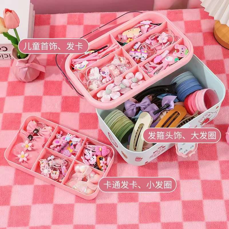 Y146- Cat Paw Storage Box, Hair Accessory Storage Box, Hair clip Card, Head Accessory Jewelry Box, Hair Rope, rubber band, Baby Accessory Box detail image 2