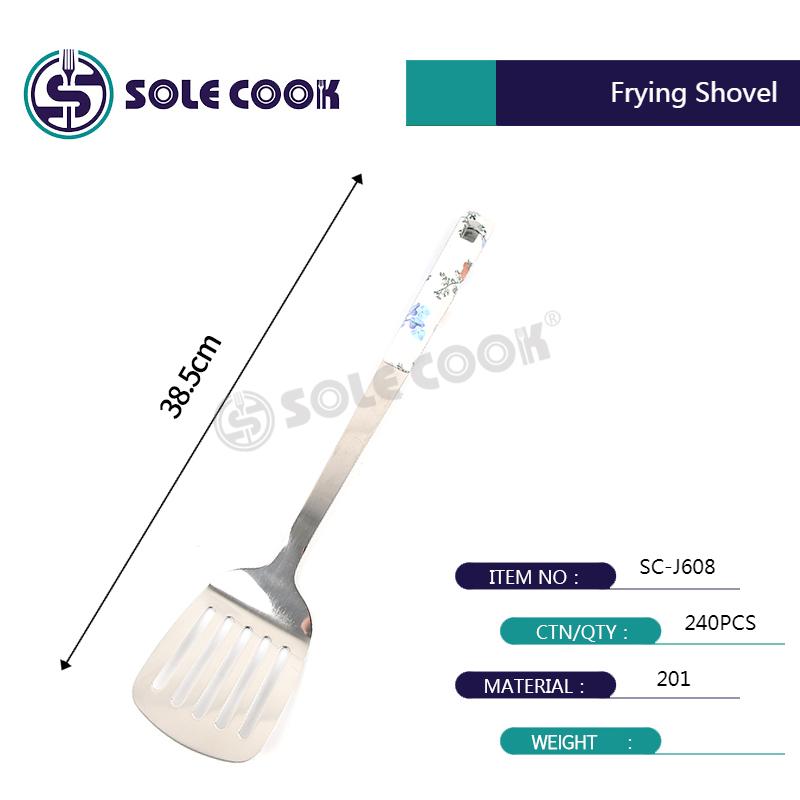 sole cook传统工艺精美SC-J608系列不锈钢厨房烹饪锅铲汤漏勺厨具套装详情4