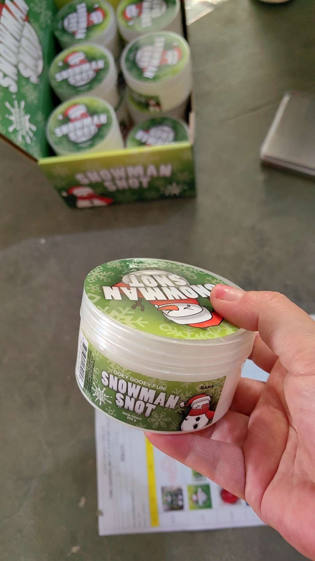 圣诞节主题史莱姆美标出口减压拉伸起泡胶