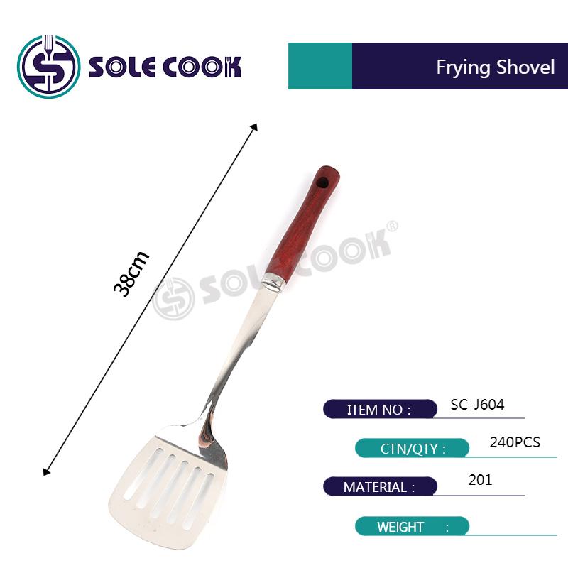 sole cook传统工艺精美SC-J604系列不锈钢厨房烹饪锅铲汤漏勺厨具套装详情4