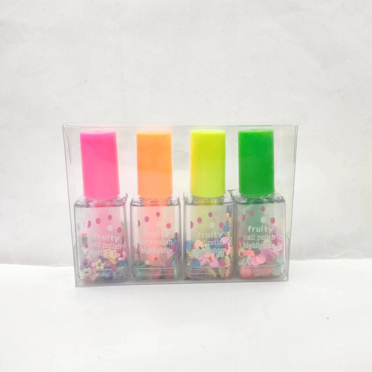 Nail polish box set of highlighters, 6-color student marker planner marker pen set