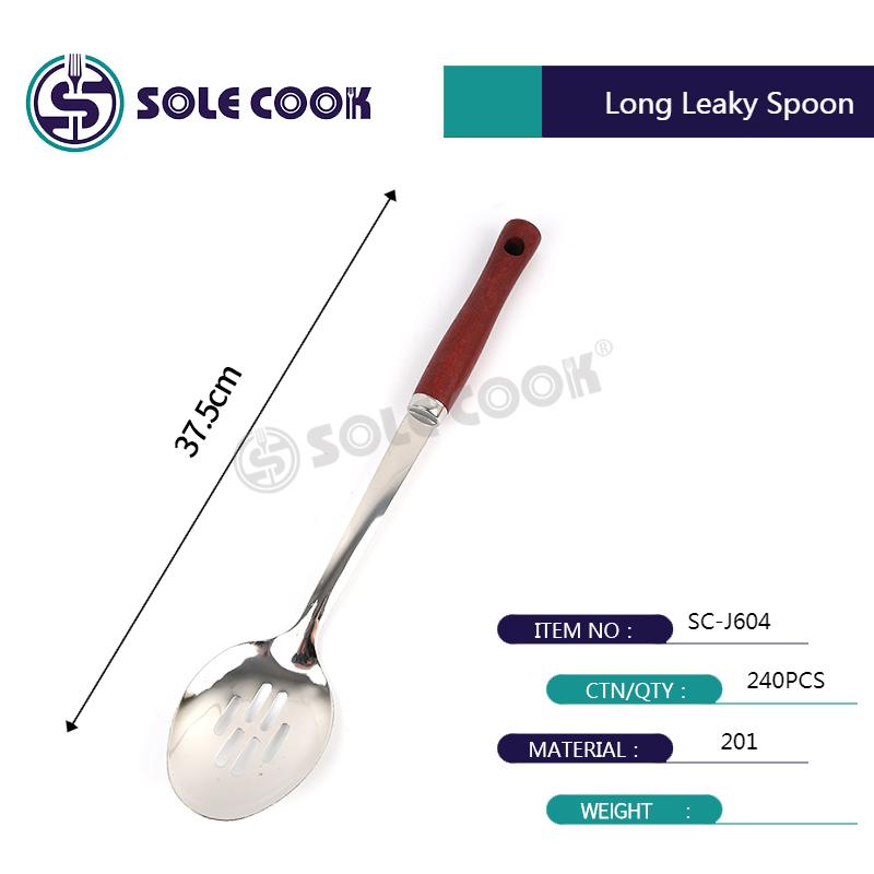 sole cook传统工艺精美SC-J604系列不锈钢厨房烹饪锅铲汤漏勺厨具套装详情6