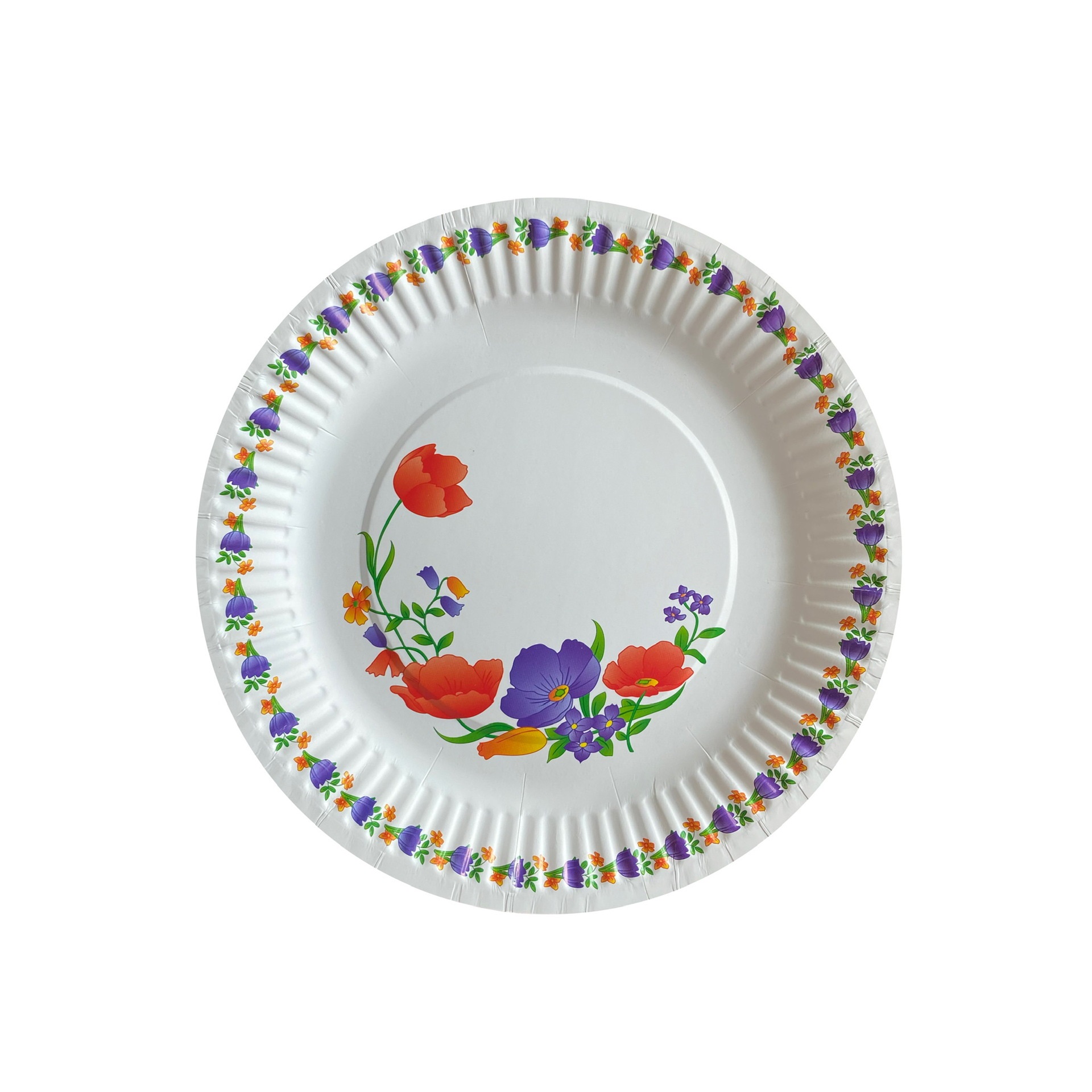 Disposable Daffodil Printed Paper Plate Specification drawing