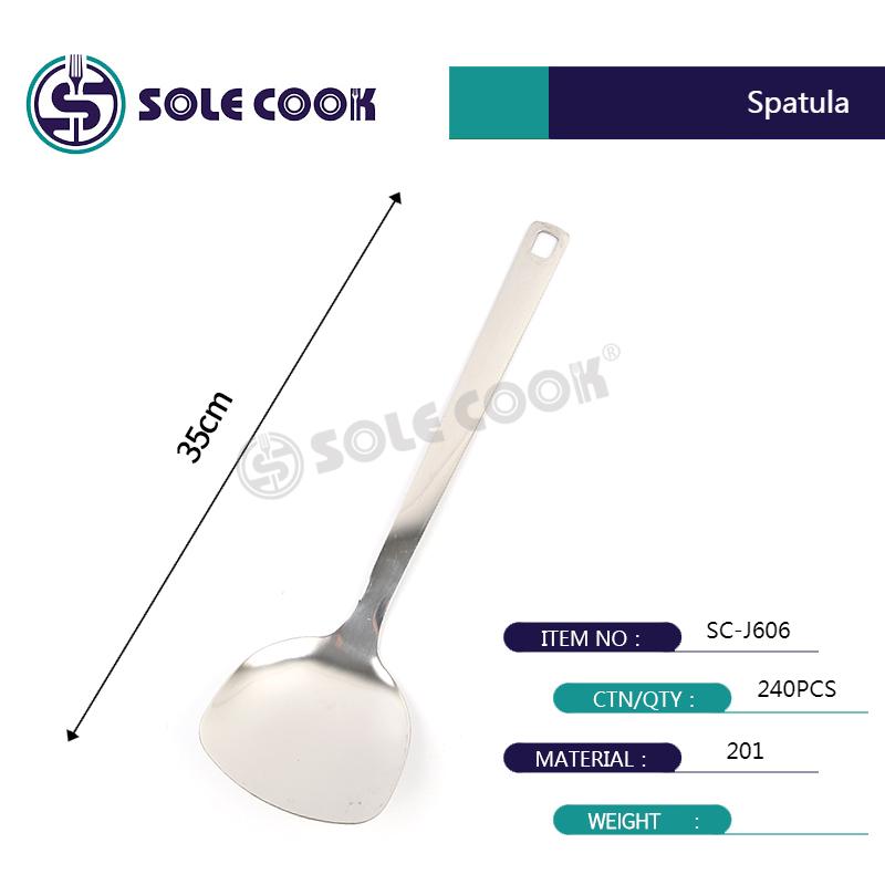 sole cook传统工艺精美SC-J606系列不锈钢厨房烹饪锅铲汤漏勺厨具套装详情3