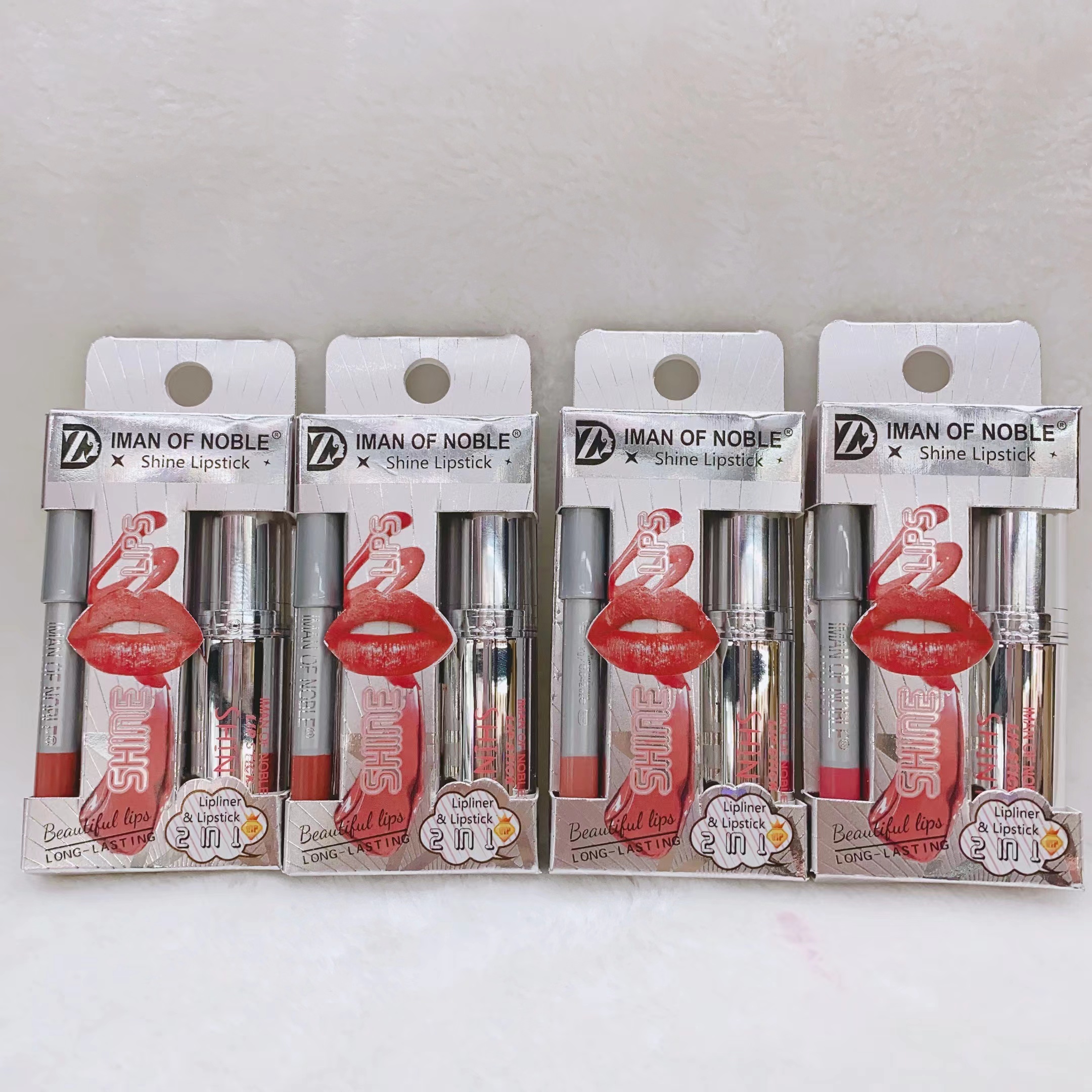 IMANOFNOBLE2023 nuevo labial conjunto caja labial perla + lápiz labial cinta de prueba especial para exportación details Picture