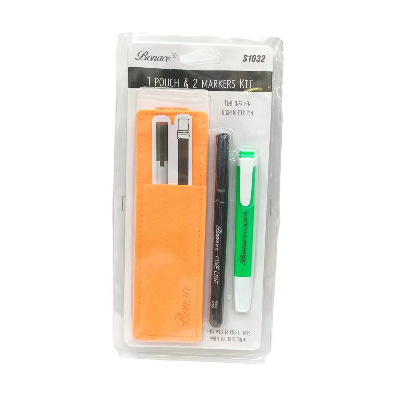 The outlining pen, highlighter and book cover set is convenient for office supplies details Picture