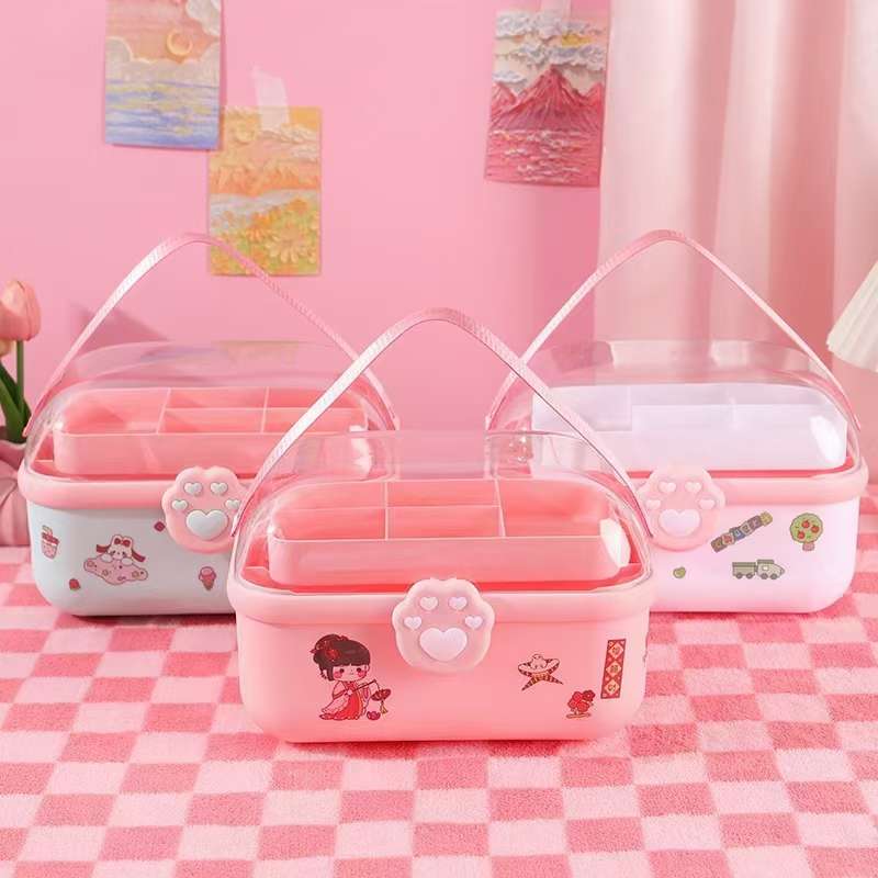 Y146- Cat Paw Storage Box, Hair Accessory Storage Box, Hair clip Card, Head Accessory Jewelry Box, Hair Rope, rubber band, Baby Accessory Box