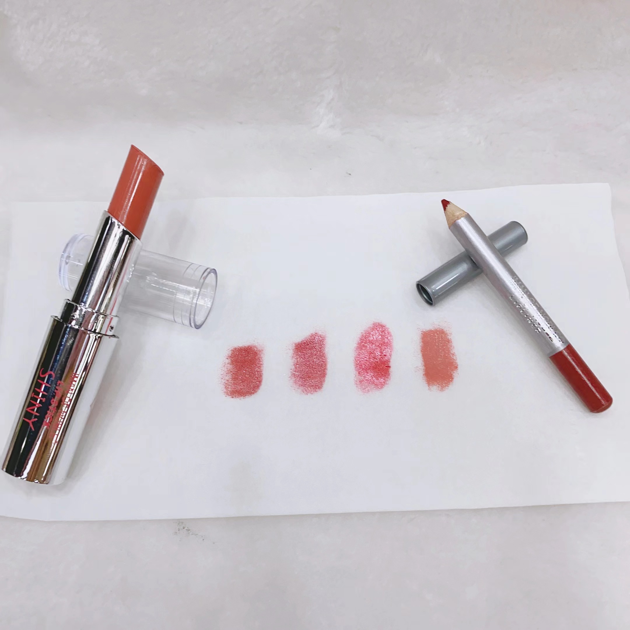 IMANOFNOBLE2023 nuevo labial conjunto caja labial perla + lápiz labial cinta de prueba especial para exportación Specification image