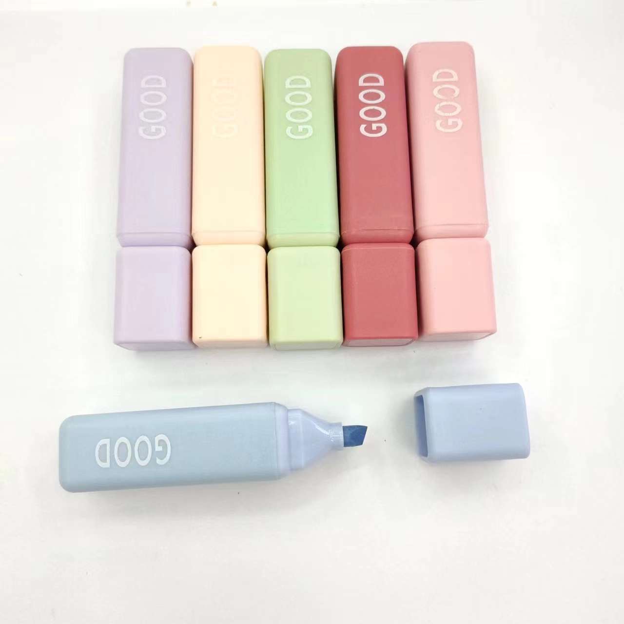 Lipstick highlighter, student key point marking pen, large-capacity drawing notebook pen Specification image