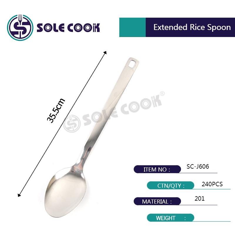 sole cook传统工艺精美SC-J606系列不锈钢厨房烹饪锅铲汤漏勺厨具套装详情5